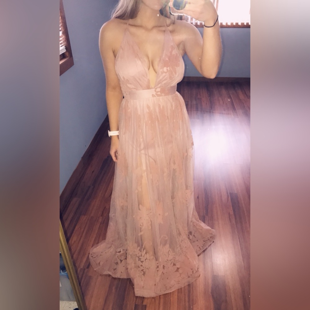 Vici Blush Pink Floral Maxi Dress